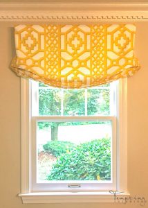 custom roman shade schumacher yellow (1 of 1)