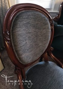 reupholstered chair blue (1 of 1)