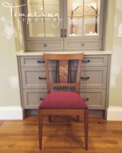 reupholstered dining chair red