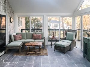 outdoor design porch with logo