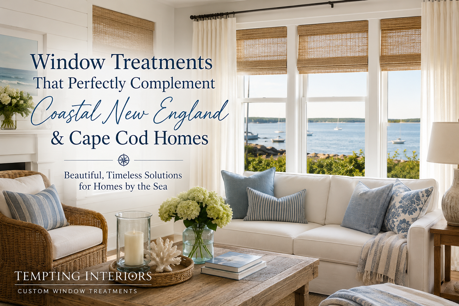 Window Treatments That Perfectly Complement Coastal New England & Cape Cod Homes